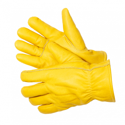 force_gold_zima_perchatki_tselnokozhanye_zheltogo_tsveta_uteplitel_muton